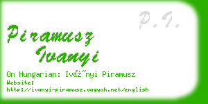 piramusz ivanyi business card